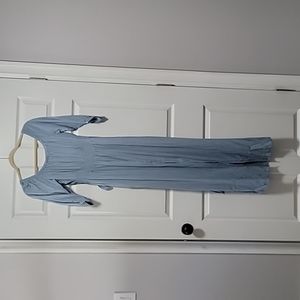 Womens Light blue maxi dress forever 21 off shoulder